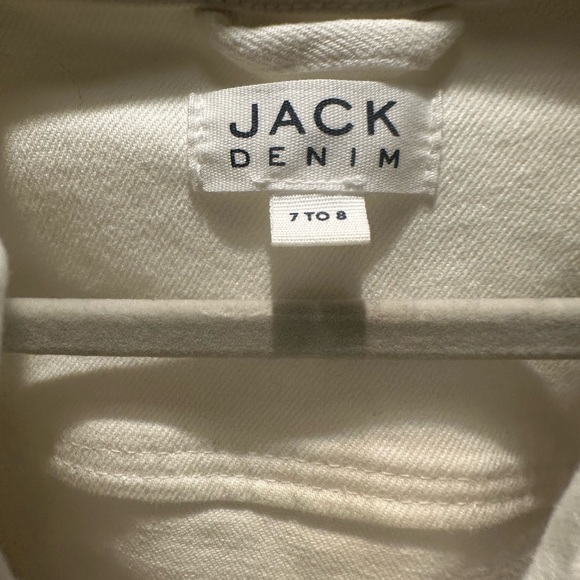 Janie & Jack white denim jacket size 7-8 (NWT) - Picture 1 of 2